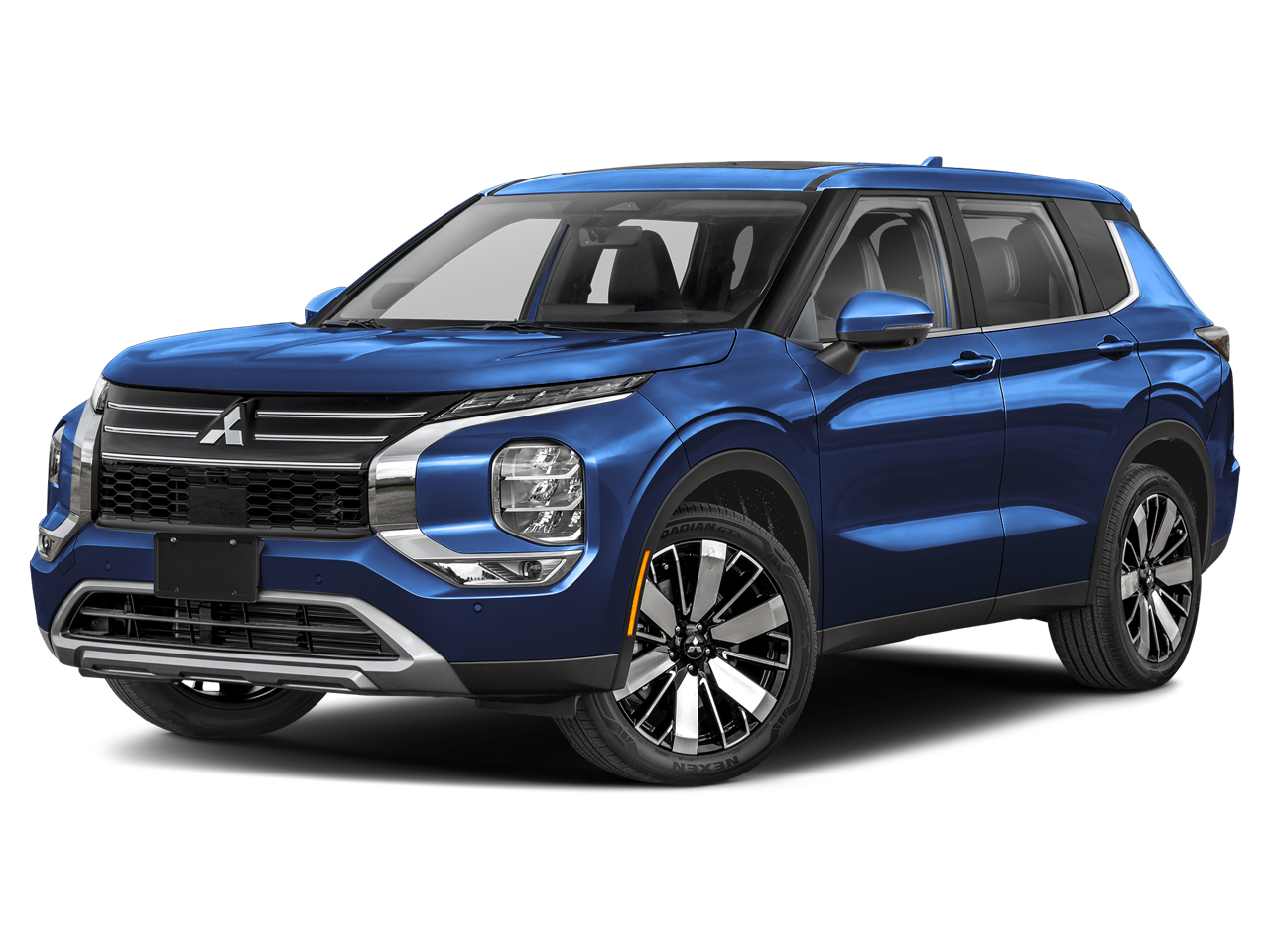 2026 Mitsubishi Outlander SE in Cosmic Blue Metallic — front three-quarter view