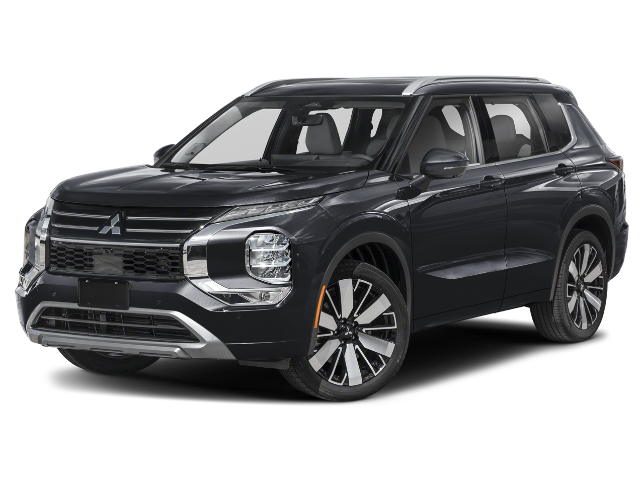 2026 Mitsubishi Outlander SEL in Black Diamond — front three-quarter view