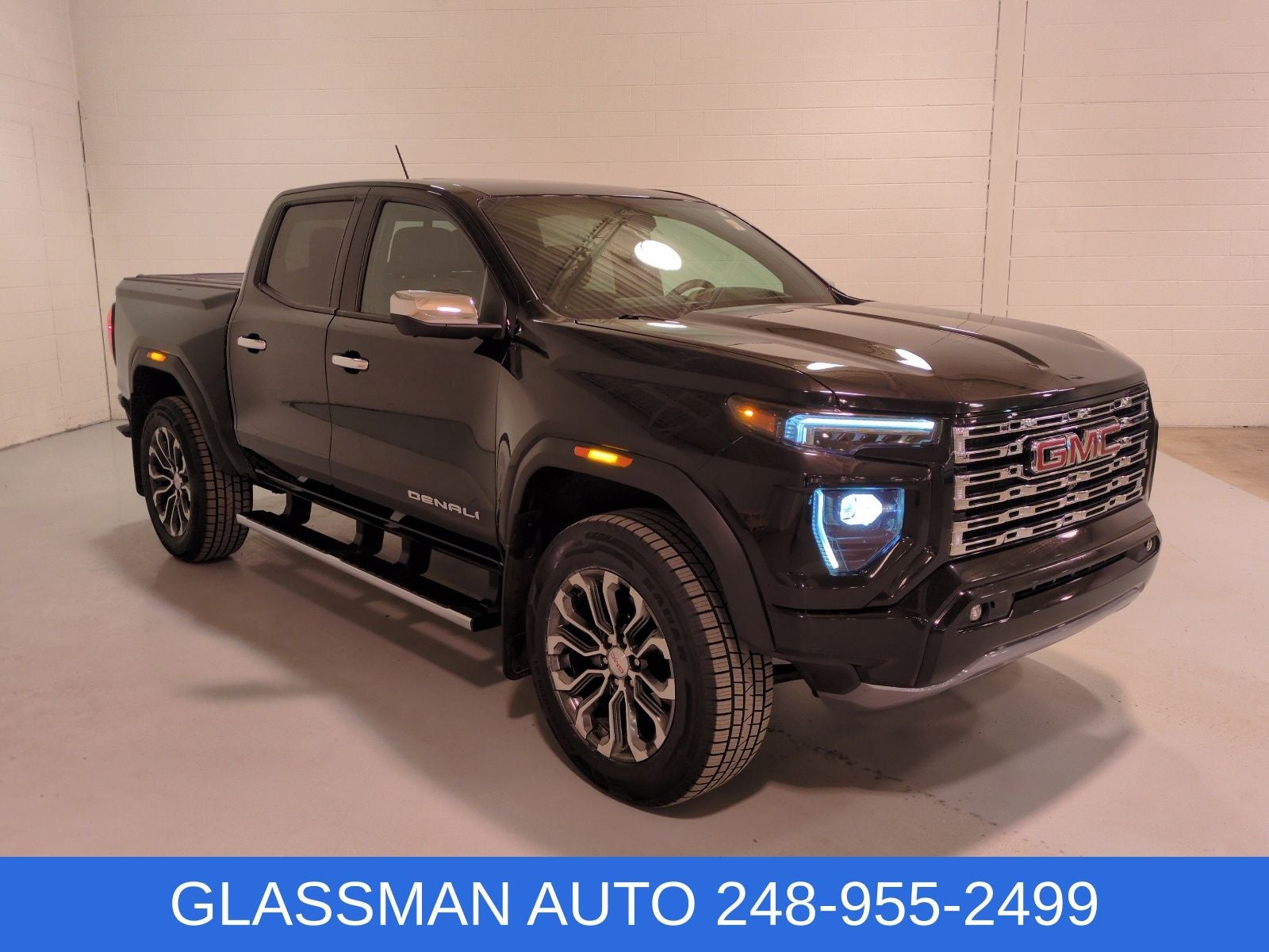 2023 GMC Canyon Denali in Onyx Black — front three-quarter view