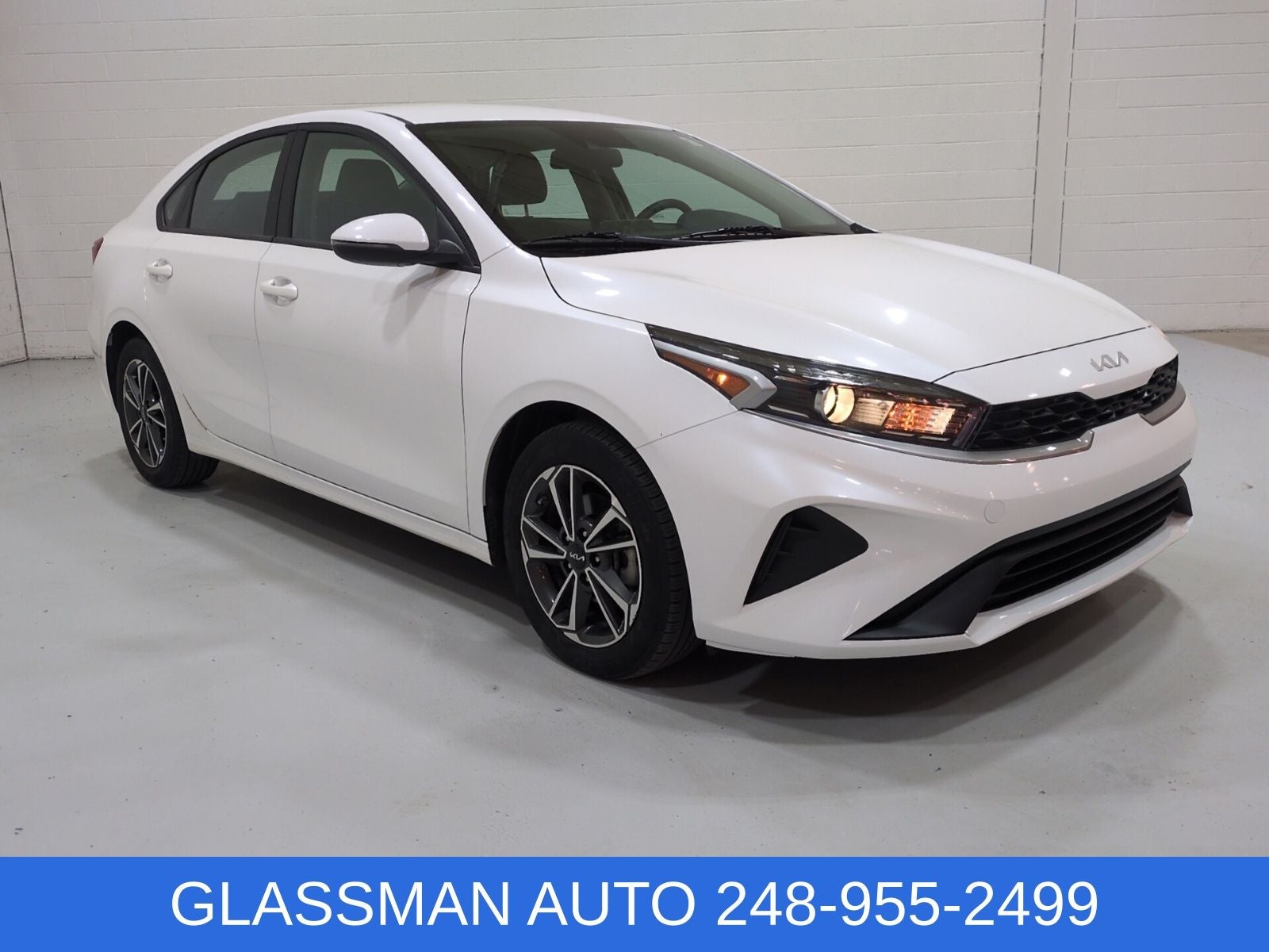 2023 Kia Forte LXS in Snow White Pearl — front three-quarter view