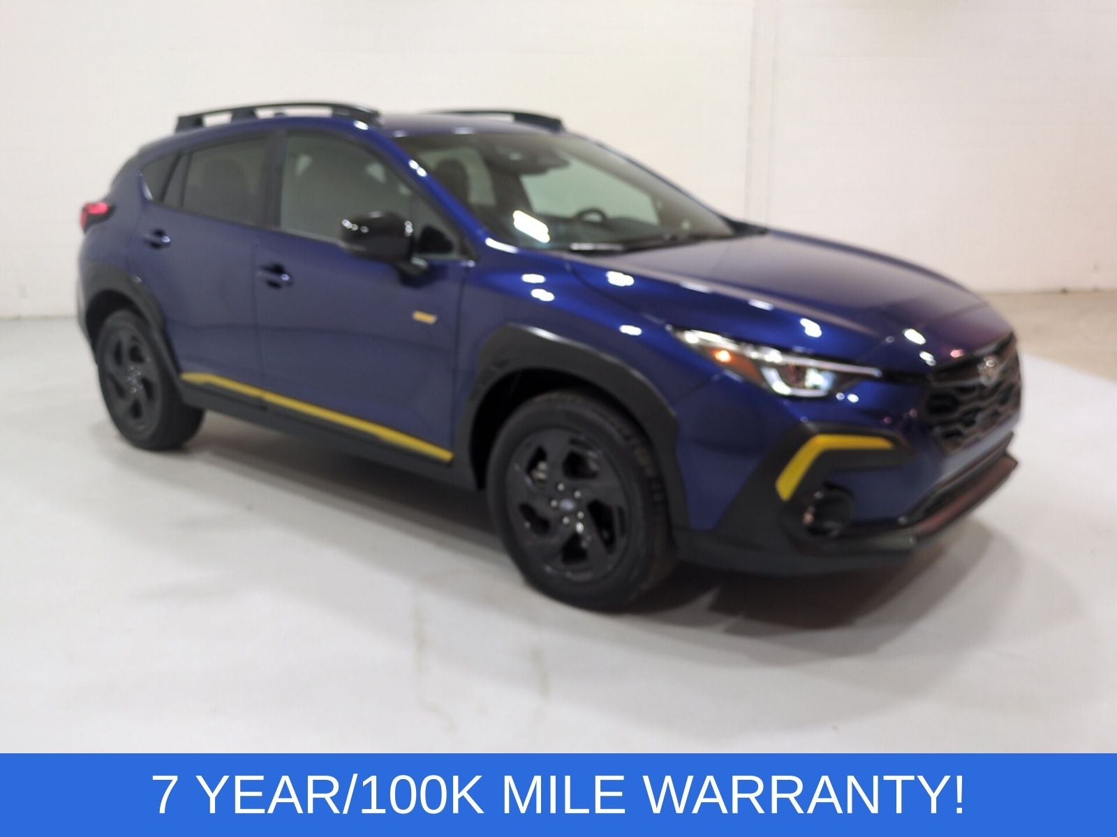 2025 Subaru Crosstrek Sport in Sapphire Blue Pearl — front three-quarter view