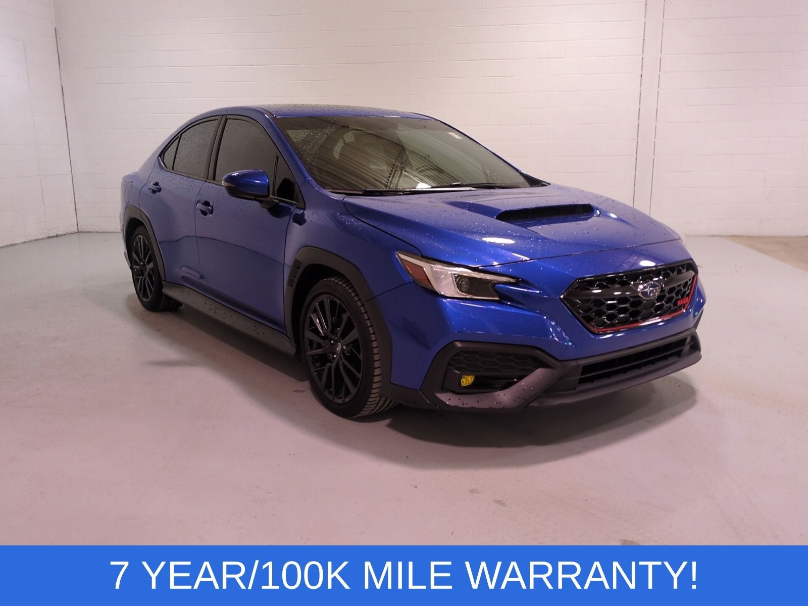 2025 Subaru WRX Limited in Wr Blue Pearl — front three-quarter view