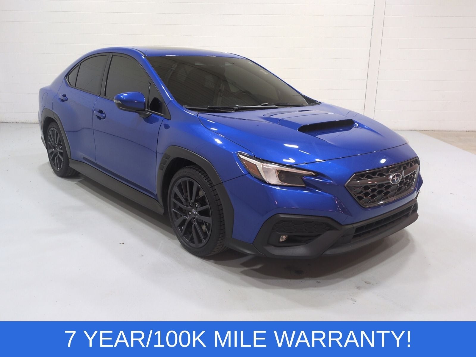 2024 Subaru WRX Limited in Wr Blue Pearl — front three-quarter view