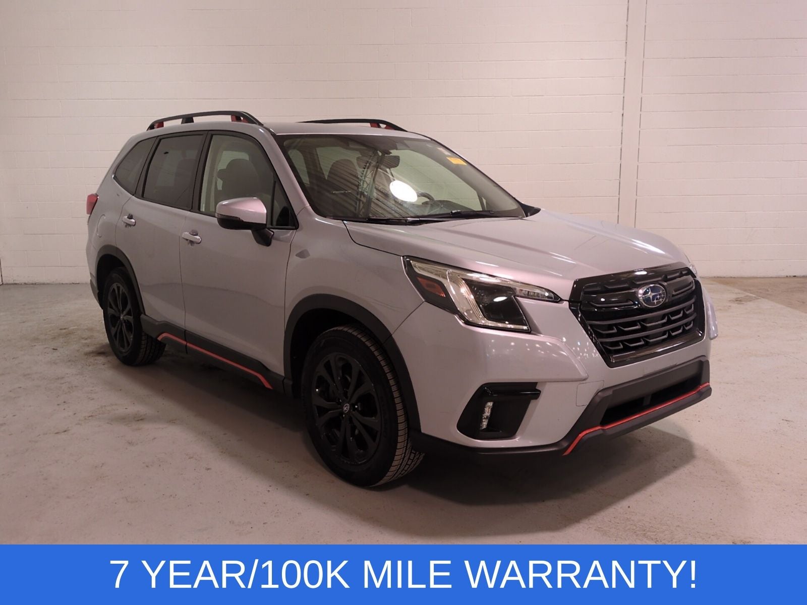 2024 Subaru Forester Sport in Ice Silver Metallic — front three-quarter view