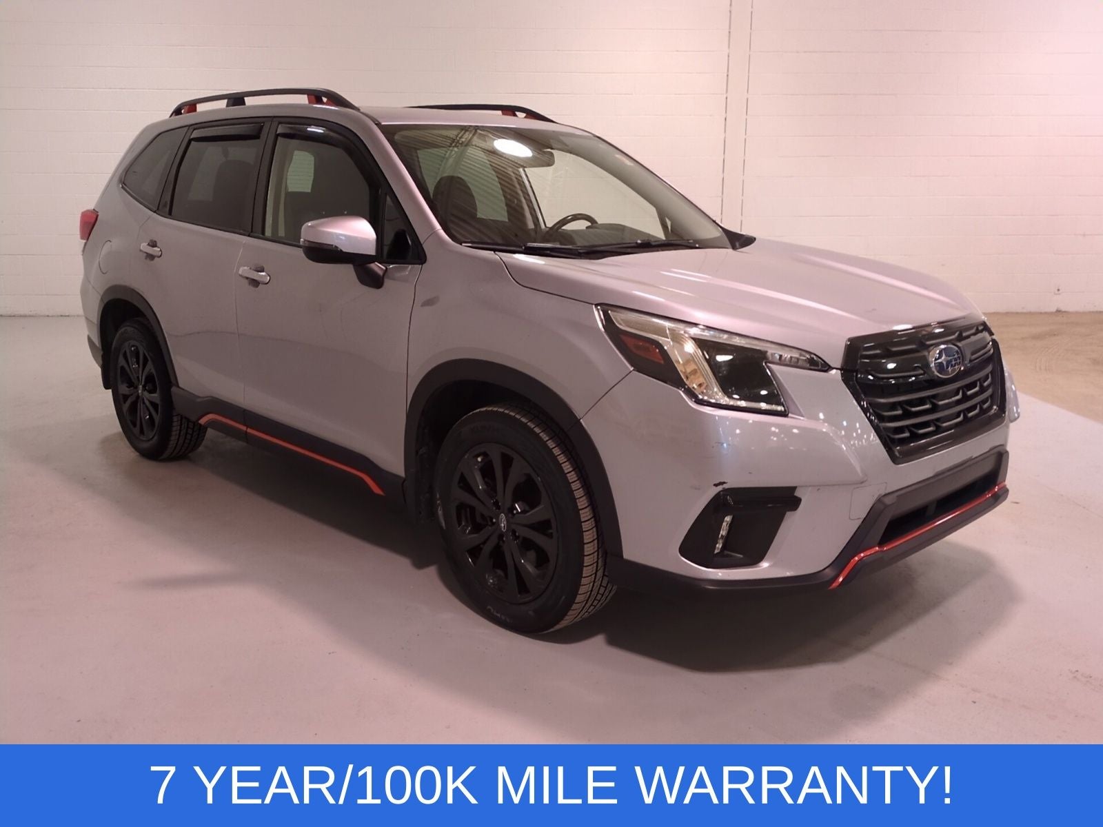2023 Subaru Forester Sport in Ice Silver Metallic — front three-quarter view