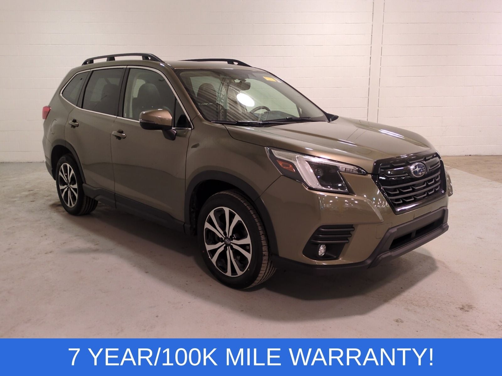 2024 Subaru Forester Limited in Autumn Green Metallic — front three-quarter view