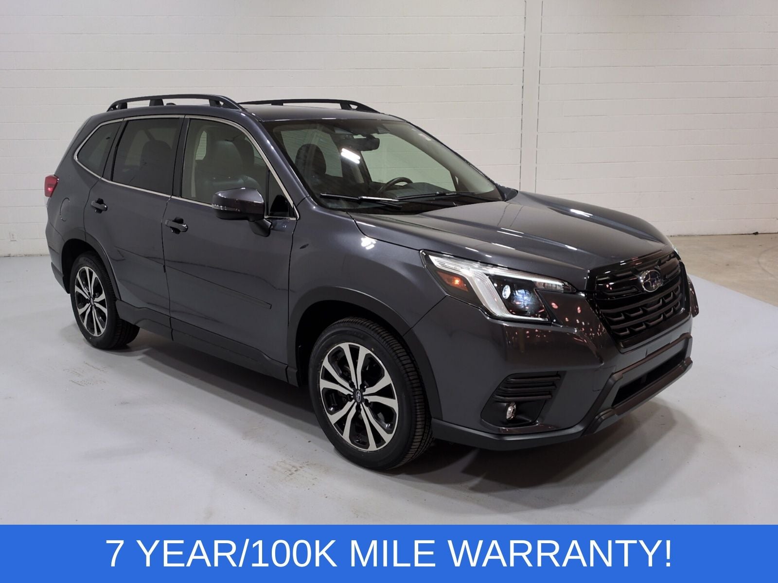 2024 Subaru Forester Limited in Gray Metallic — front three-quarter view